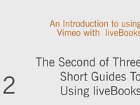 Integrating Vimeo into your liveBooks Site
